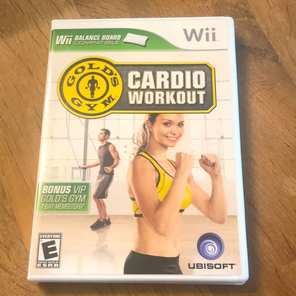 Wii game, Cardio workout by Golds Gym.